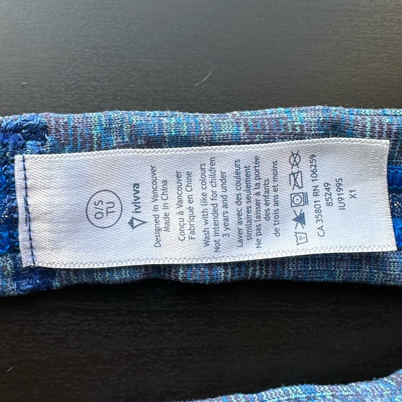 Ivivva by Lululemon Athletica Girls Light Blue Athletic Non-Slip Headband - Picture 4 of 5